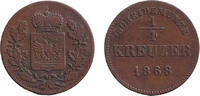 Altdeutschland 1/4 Kreuzer Schwarzburg Rudolstadt 1/4 Kreuzer 1868 ss -