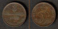 Altdeutschland 3 Schwaren Oldenburg 1858 B f.vz -