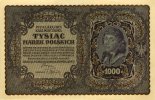 Banknoten 1000 Mark POLEN / POLAND 1000 Marek 1919 I-II -