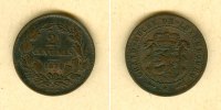 Alle Welt 2 1/2 Cent LUXEMBURG 2 1/2 Centimes 1870 ss selten -