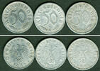 Drittes Reich 50 Reichspfennig Lot DEUTSCHES REICH 3x 50 Pf. (J.372) 1942 B D E ss -