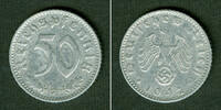 Drittes Reich 50 Reichspfennig DEUTSCHES REICH 50 Pf. 1942 G (J.372) ss -