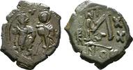 BYZANZ Æ-3/4 Follis 3.Offizin Heraclius, 610-641 und Heraclius Constantinus. -