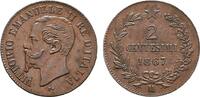 ITALIEN Ku.-2 Centesimi Victor Emanuel II., 1859-1861-1878. -
