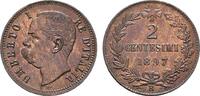 ITALIEN Ku.-2 Centesimi Umberto I., 1878-1900. -