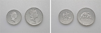 COOK ISLANDS 100 + 200 Dollars (PLATIN) Elizabeth II. seit 1952. -