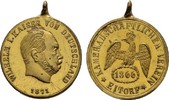 KAISERREICH Bronzemedaille 1871. Wilhelm I., 1861-1888. Kl. Flecken. CH UNC.