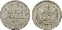 3 Reichsmark 1924 A WEIMARER REPUBLIK  Vorzüglich -Stempelglanz