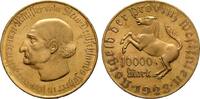 10.000 Mark 1923. STAATLICHE NOTMÜNZEN  Etwas fleckig. Fast Stempelglanz