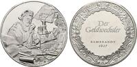NUMISMATIK Silbermedaille o.J. ( nach Rembrandt), Der Geldwechsler . Proof