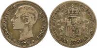 Spanien Peseta Alfons XII. 1874-1885. -