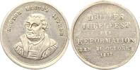 Reformation Versilberte Bronzemedaille 300-Jahrfeier der Reformation 1817. -