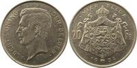 Belgien-Königreich 20 Francs Albert I. 1909-1934. -