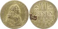 Mecklenburg-Schwerin 1/6 Taler Christian Ludwig II. 1747-1756. -