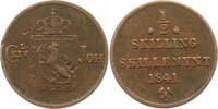 Norwegen 1/2 Skilling Unter schwedischer Regierung 1814-1905. -