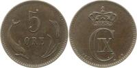 Dänemark 5 Öre 1 Christian IX. 1863-1906. -