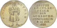 Reformation Silbermedaille 300-Jahrfeier der Übergabe der Augsburger Konfession 1830. -