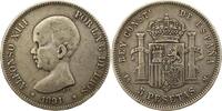 Spanien 5 Pesetas Alfons XIII. 1886-1931. -