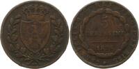 Italien-Sardinien 5 Centesimi Carlo Felice 1821-1831. -