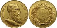 Belgien-Königreich Vergoldete Bronzemedaille Leopold II. 1865-1909. -