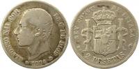 Spanien 2 Pesetas Alfons XII. 1874-1885. -