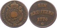 Augsburg-Bistum Kreuzer Clemens-Wenzel von Sachsen-Polen 1768-1803. -