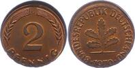 Münzen der Bundesrepublik Deutschland 2 Pfennig Mark 1945-2001. -
