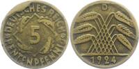 Weimarer Republik Verprägung. 5 Rentenpfennig 1 -