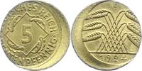 Weimarer Republik Verprägung. 5 Rentenpfennig 1 -
