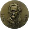 Personenmedaillen Einseitige Bronzemedaille Goethe, Johann Wolfgang von *1749 Frankfurt, +1832. -