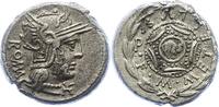 Republik Denar M. Caecilius Metellus 127 v. Chr. VF