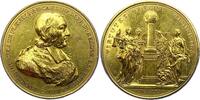 Frankreich vergoldete Bronzemedaille Ludwig XV. 1715-1774. -