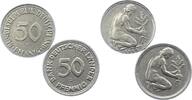 Münzen der Bundesrepublik Deutschland Verprägung. 50 Pfennig 1 Mark 1945-2001. -