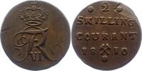 Norwegen 2 Skilling Frederik VI. 1808-1814. -
