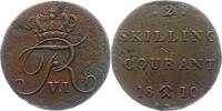 Norwegen 2 Skilling Frederik VI. 1808-1814. -