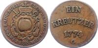 Augsburg-Bistum Kreuzer Clemens-Wenzel von Sachsen-Polen 1768-1803. -