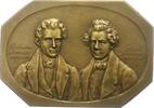 Musiker Einseitige Bronzeplakette Strauss, Johann (Vater). -