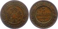 Russland 3 Kopeken 1899 Nikolaus II. 1894-1917. Winz. Randfehler, aEF