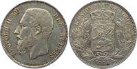Belgien-Königreich 5 Francs Leopold II. 1865-1909. -