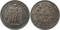 Frankreich 5 Francs 1876 A Dritte Republik 1870-1940. Schöne Patina. VF