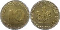 Münzen der Bundesrepublik Deutschland Verprägung. 10 Pfennig auf 5 Pfennig Schrötling 19 Mark 1945-2001. -