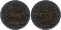 Braunschweig-Wolfenbüttel 2 Pfennig Wilhelm 1831-1884. -