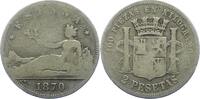 Spanien 2 Pesetas Provisorische Regierung 1868-1871. -