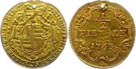 Hildesheim-Bistum 1/2 Pistole Gold Friedrich Wilhelm von Westfalen 1763-1789. -