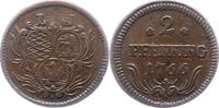 Löwenstein-Wertheim-Rochefort 2 Pfennig Friedrich Ludwig 1731-1796. -