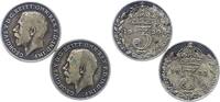 Großbritannien 3 Pence George V. 1910-1936. -