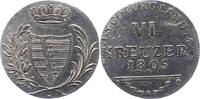 Sachsen-Coburg-Saalfeld 6 Kreuzer Franz 1800-1806. -