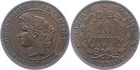 Frankreich 10 Centimes Dritte Republik 1870-1940. -