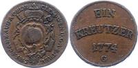 Augsburg-Bistum Kreuzer Clemens-Wenzel von Sachsen-Polen 1768-1803. -