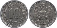 Serbien 10 Para Peter I. 1903-1918. -